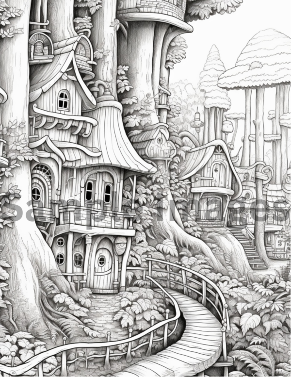 FairyTale Villages Coloring Book