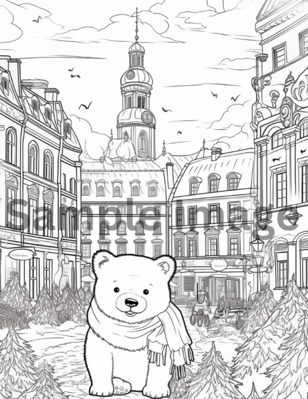 Polar Bear's Frosty Frolic coloring book