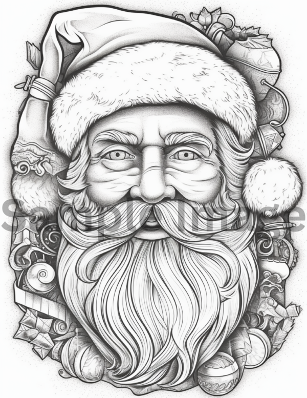 santa coloring book